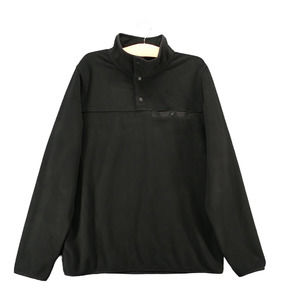 32 Degrees Heat Men's 1/4 Zip Sweater Black Medium Polyester Long Sleeve